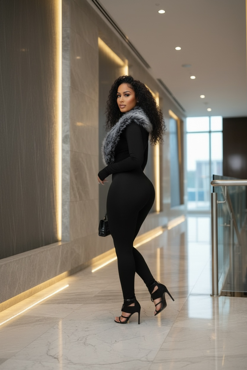 Cold Intentions Fur Jumpsuit