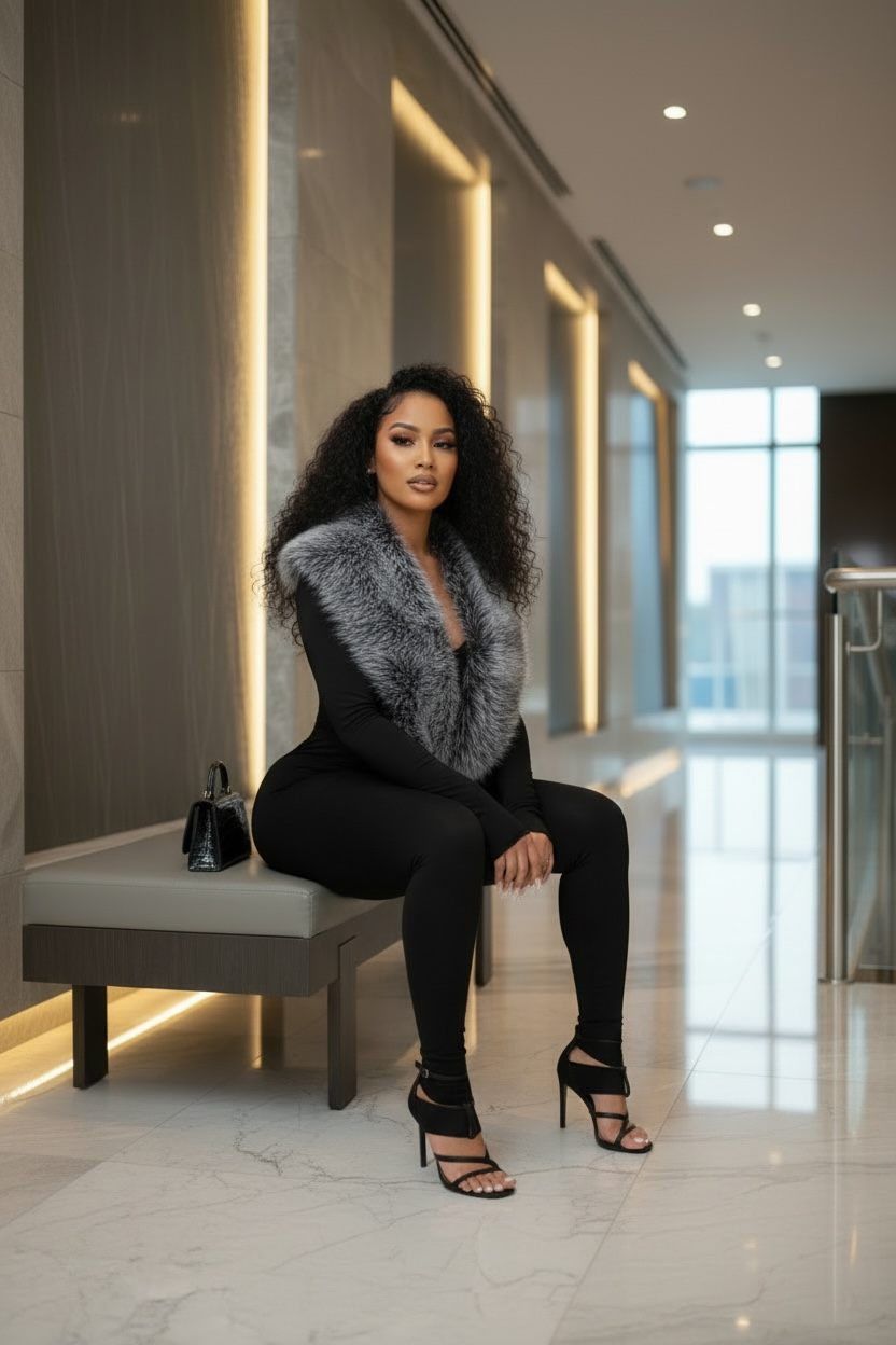 Cold Intentions Fur Jumpsuit