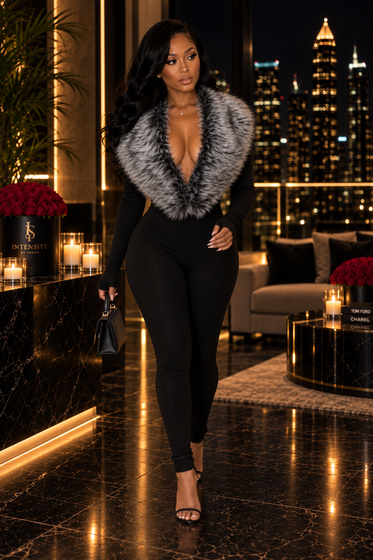 Cold Intentions Fur Jumpsuit