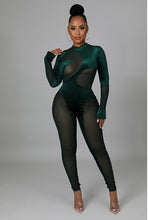 Load image into Gallery viewer, Mesh Around Jumpsuit (Green)