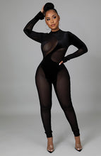 Load image into Gallery viewer, Mesh Around Jumpsuit (Black)